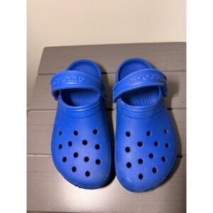 Boys blue Crocs size 3
